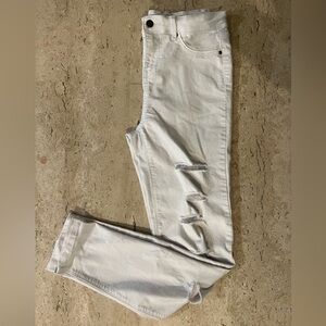 Balera Dance Urban Groove Distressed Stretch White Jeans Size Medium